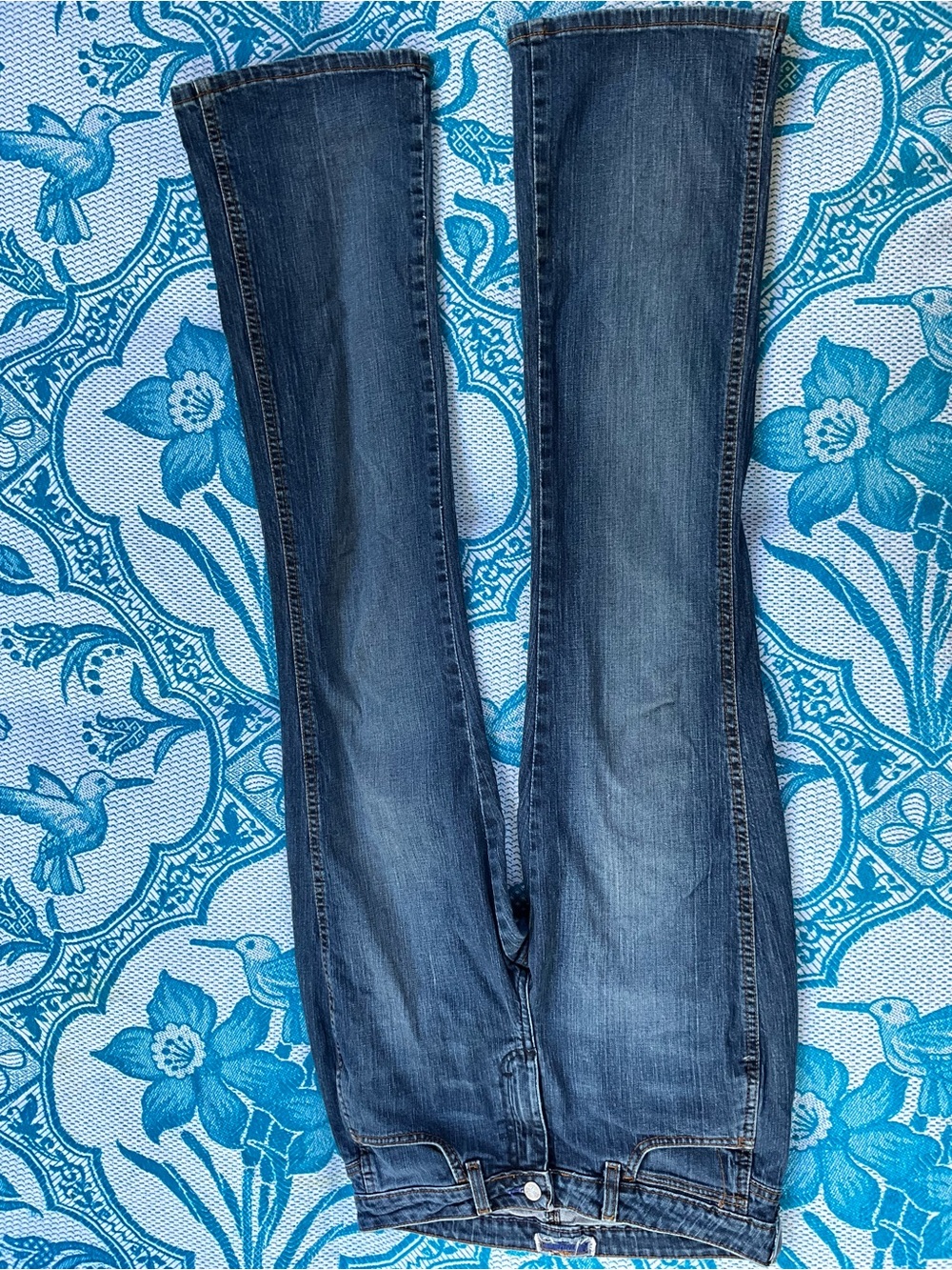 Wrangler Women's Medium Wash Western Bootcut Denim Jeans Size 7/8 x 34 Long